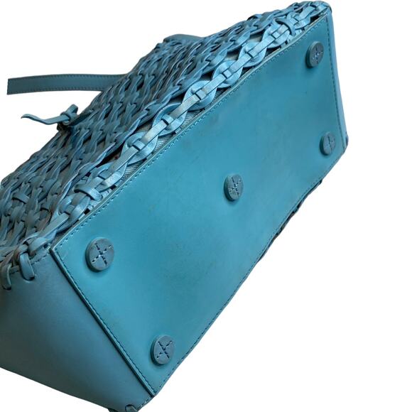 Teal Fossil Woven Leather Purse - Picture 7 of 7